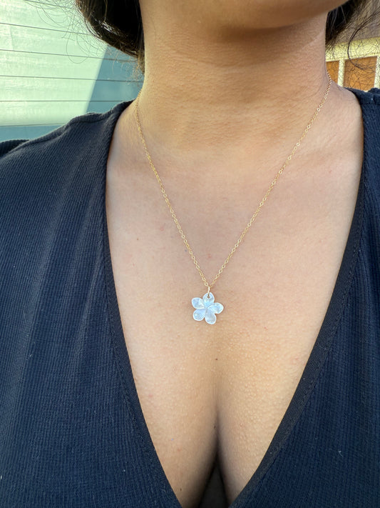 Plumeria flower necklace