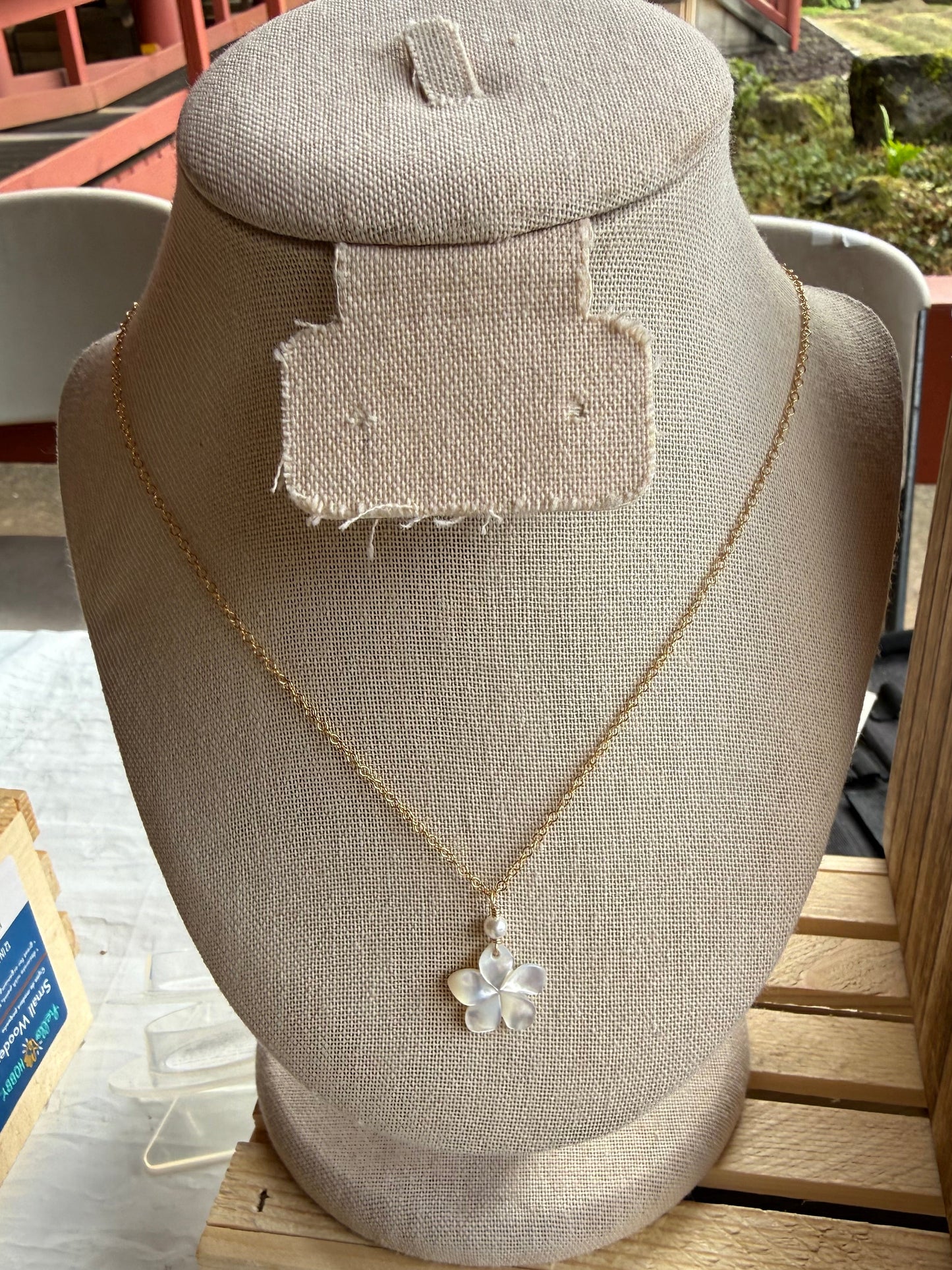 Plumeria with Freshwater pearl