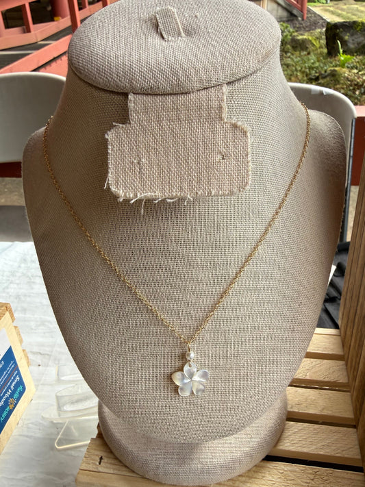 Plumeria with Freshwater pearl