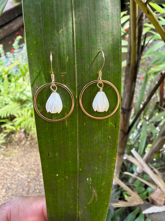 Pikake Bloom Hoop Earrings