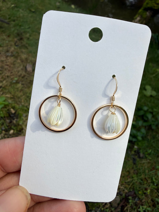 Pikake Bloom Hoop Earrings