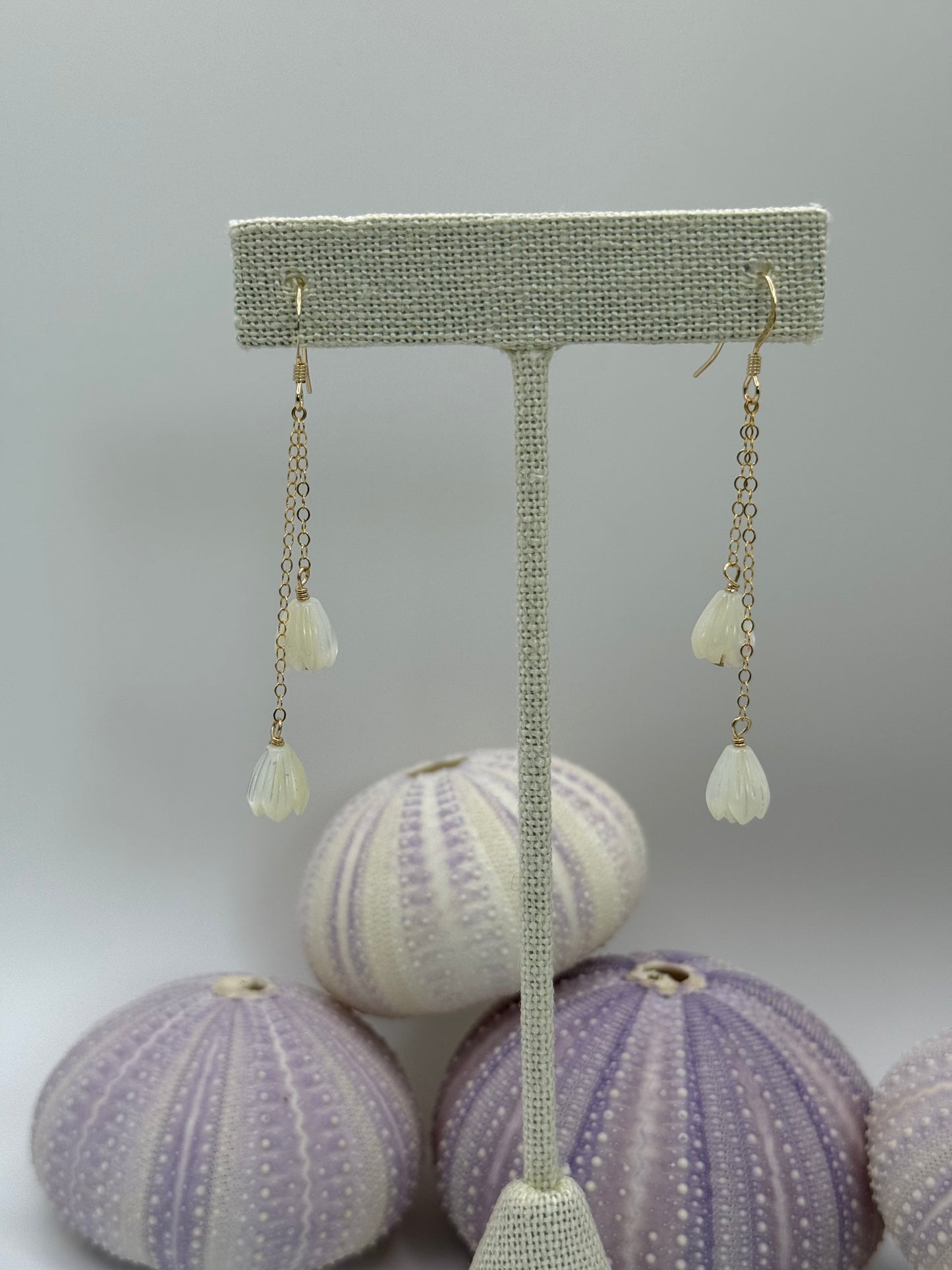 Double Pikake Dangle Earrings