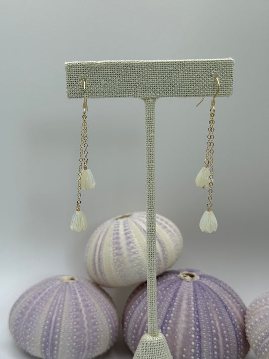 Double Pikake Dangle Earrings