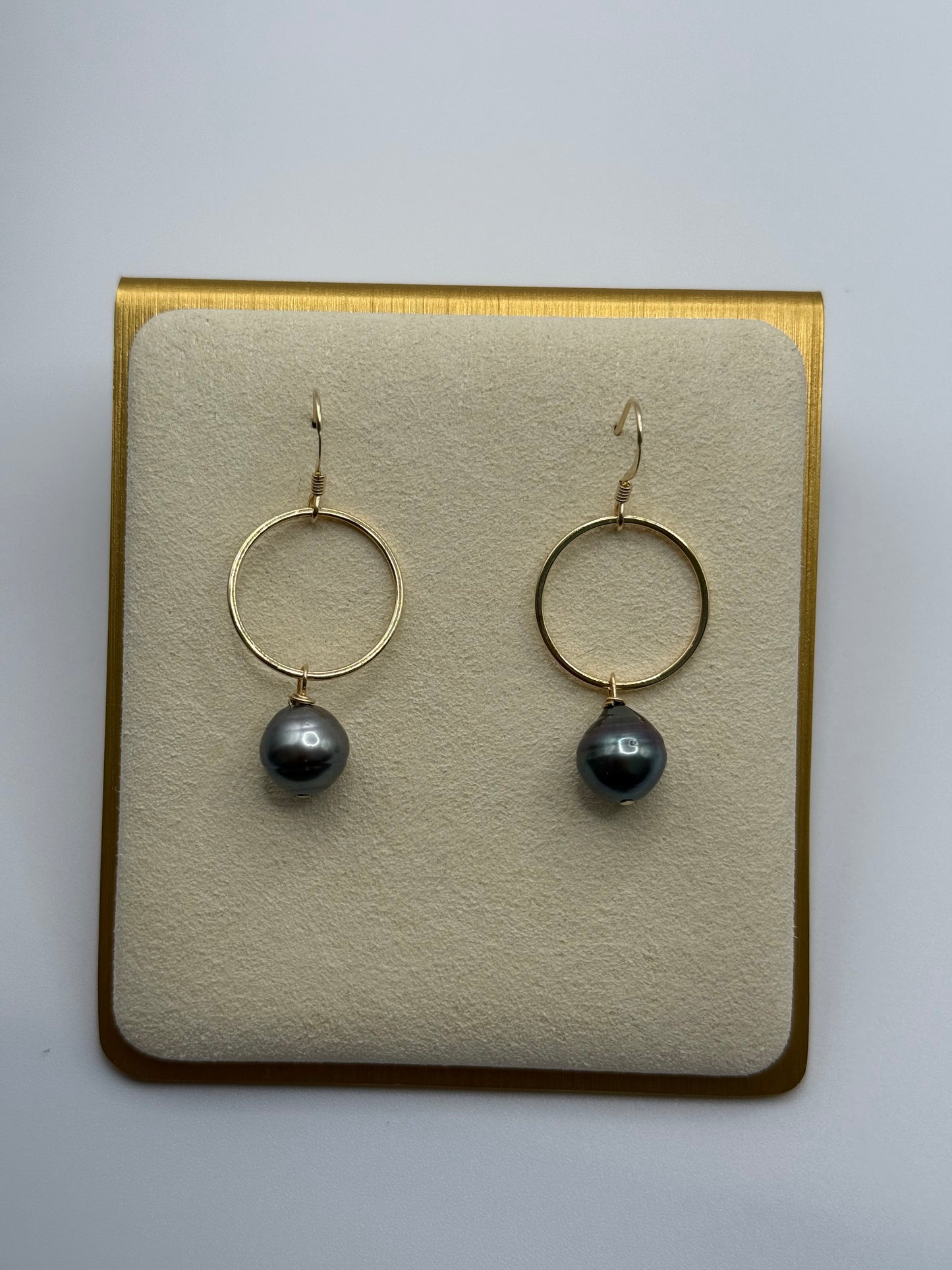 Tahitian Pearl Hoop Earrings