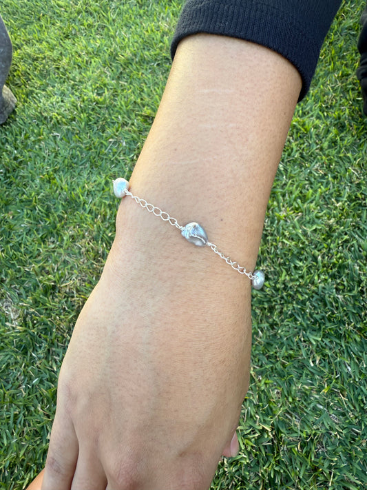 Keshi Pearl Chain Bracelet