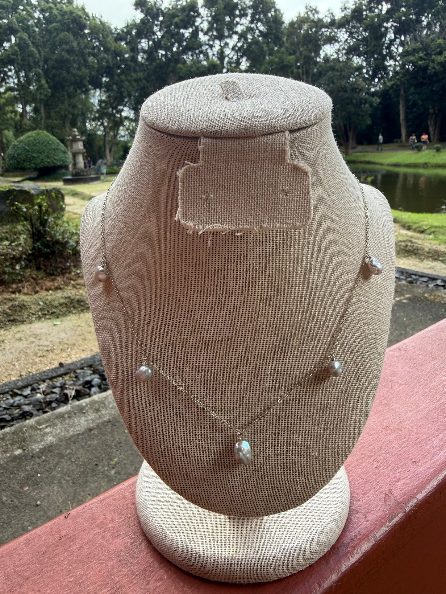 Floating Keshi Pearl Necklace