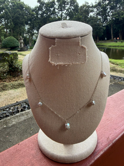 Floating Keshi Pearl Necklace