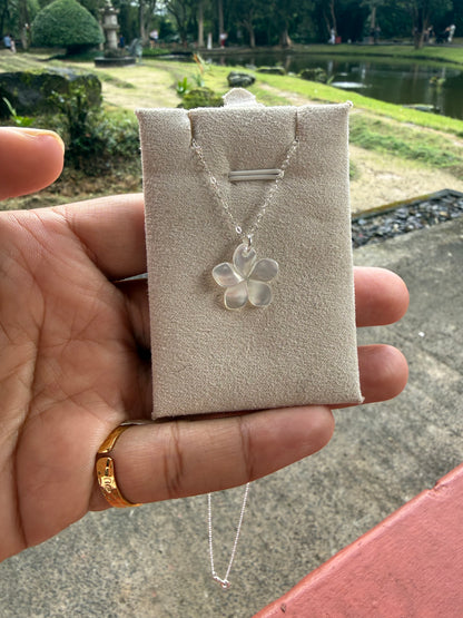 Plumeria flower necklace