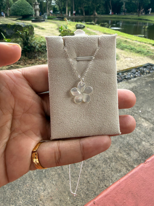 Plumeria flower necklace