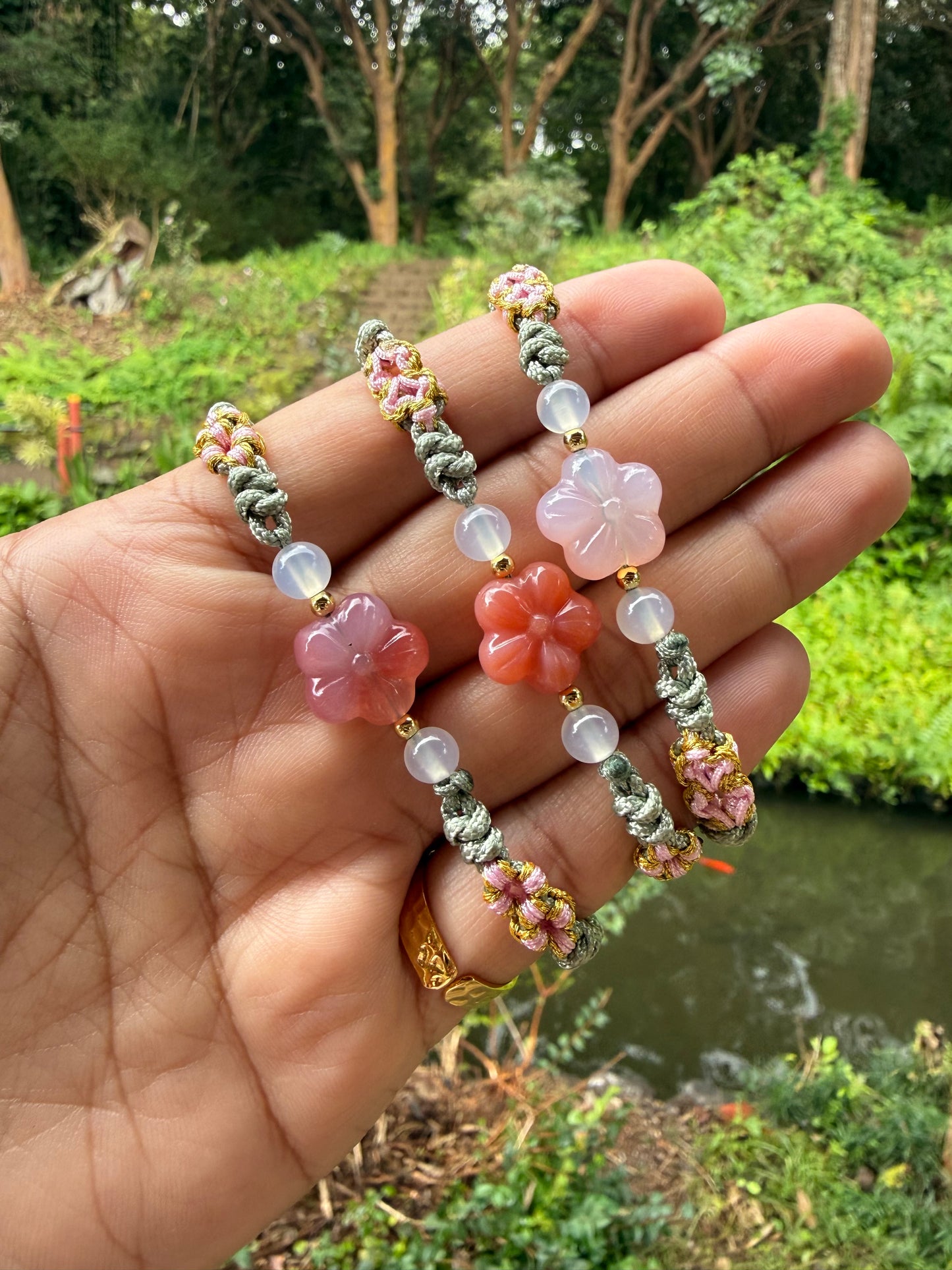 Agate Blossom Adjustable Bracelet